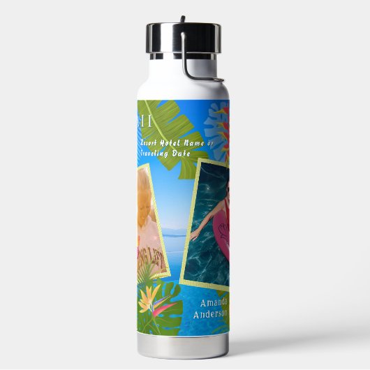 Tropical Paradise Memory Zee Foto Waterfles (Links)