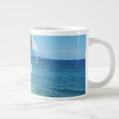 Tropical Paradise Monogram Zee Giant Coffee Mok (Rechts)