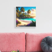 Tropical Paradise Ocean Uitzicht Canvas Afdruk (Insitu (Woonkamer))