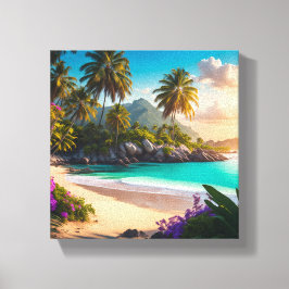 Tropical Paradise Ocean Uitzicht Canvas Afdruk