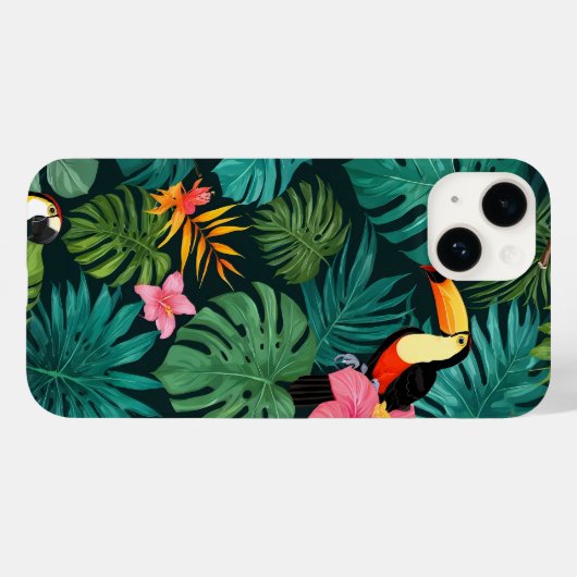 Tropical Paradise Oerwoud Pattern Case-Mate iPhone Case (Achterkant (horizontaal))