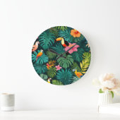 Tropical Paradise Oerwoud Pattern Grote Klok (Huis)