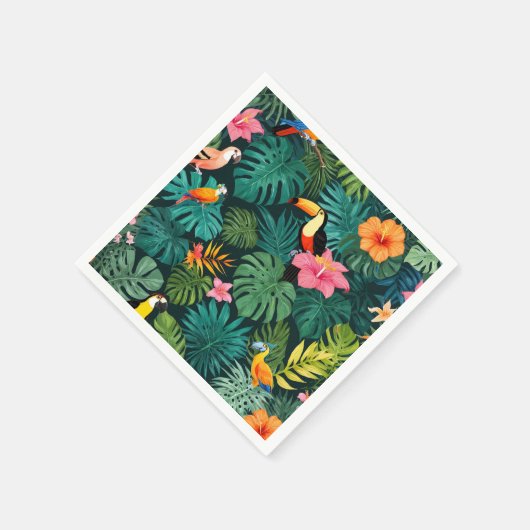 Tropical Paradise Oerwoud Pattern Servet (Hoek)