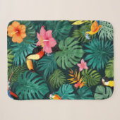 Tropical Paradise Oerwoud Pattern Sherpa Deken (Voorkant (horizontaal))