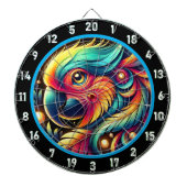 Tropical Paradise Parrot Dartboard Decor Dartbord (Voorkant)