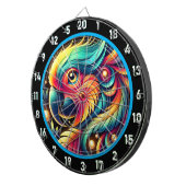 Tropical Paradise Parrot Dartboard Decor Dartbord (Voorkant Rechts)