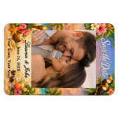 Tropical Paradise Photo Save Date Wedding Magnet Magneet (Horizontaal)