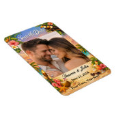 Tropical Paradise Photo Save Date Wedding Magnet Magneet (Rechterzijde)