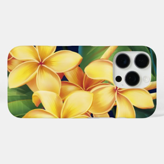 Tropical Paradise Plumeria Trio Case-Mate iPhone Case (Achterkant (horizontaal))