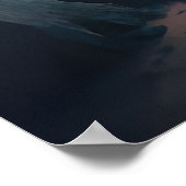 Tropical Paradise 's nachts, met palmbomen Poster (Hoek)