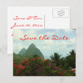 Tropical Paradise - Save the Date Briefkaart (Voorkant / Achterkant)