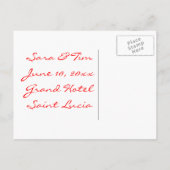 Tropical Paradise - Save the Date Briefkaart (Achterkant)