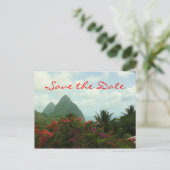 Tropical Paradise - Save the Date Briefkaart (Staand voorkant)