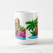 Tropical Paradise Sticker Koffiemok (Center)