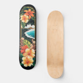 Tropical Paradise Strand & Bloemen Kunst Persoonlijk Skateboard (Voorkant)