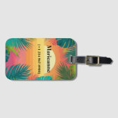 Tropical Paradise Sunset Gradient Bagagelabel (Voorkant (horizontaal))