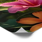 Tropical Paradise Sunset - Relaxing Beach Uitzicht Poster (Hoek)