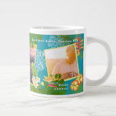 Tropical Paradise Travel Herinneringen Blauwgroen Grote Koffiekop (Rechts)