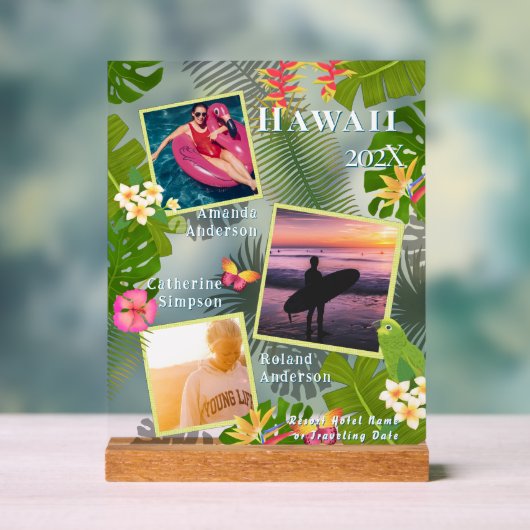 Tropical Paradise Travel Memory Foto Zee Acryl Bord (Neutraal)