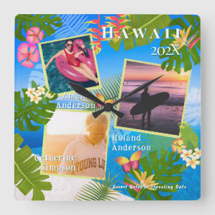 Tropical Paradise Travel Memory Foto Zee Vierkante Klok