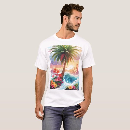 Tropical Paradise Vibes T-shirt (Voorkant volledig)