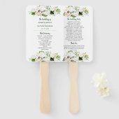 Tropical Paradise Waterverf Bloemenbruiloft Handwaaier (Voorkant en achterkant)