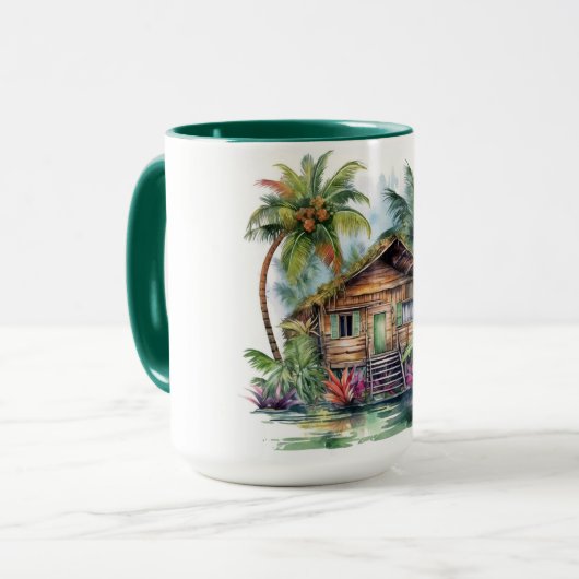 Tropical Paradise Waterverf Mok Hawaiian Edition (Voorkant links)