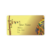 Tropical Paradise Wedding Avery Label (Voorkant)