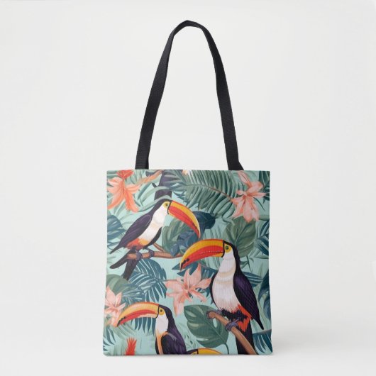 Tropical Parrot Canvas Canvas tas (Voorkant)