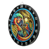 Tropical Parrot Dartboard voor Dynamic Decor Dartbord (Voorkant Rechts)