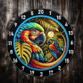 Tropical Parrot Dartboard voor Dynamic Decor Dartbord