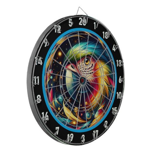 Tropical Parrot Dartboard voor eindeloos plezier Dartbord (Voorkant Links)