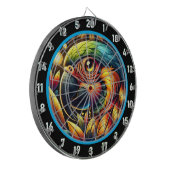 Tropical Parrot Dartboard voor leuke nachten Dartbord (Voorkant Links)