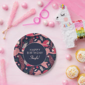 Tropical Parrot Happy Birthday Party Custom  Papieren Bordje (Feest)