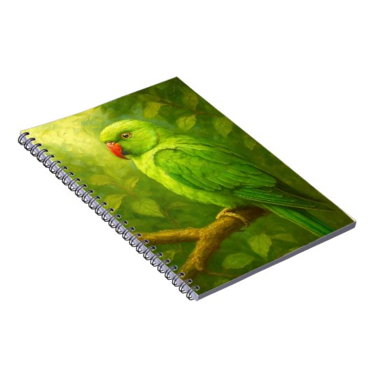 tropical Parrot Notebook - Green Bird Journal Notitieboek (Rechterzijde)