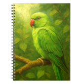 tropical Parrot Notebook - Green Bird Journal Notitieboek (Voorkant)