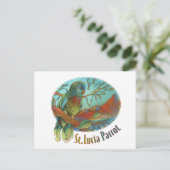 Tropical Parrot of St Lucia Briefkaart (Staand voorkant)