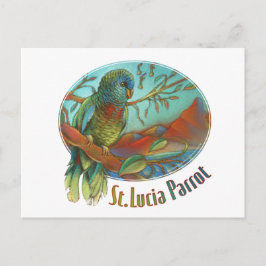 Tropical Parrot of St Lucia Briefkaart