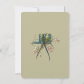 Tropical Parrot Pair Bruiloft RSVP Kaart (Achterkant)