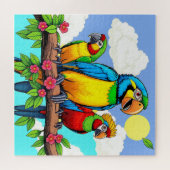 Tropical Parrot Trio Legpuzzel (Horizontaal)