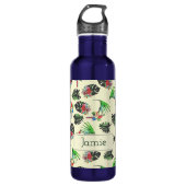 Tropical Parrots and Floral Pattern Personalised Waterfles (Voorkant)