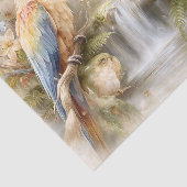 Tropical Parrots Waterfall Decoupage Tissuepapier (Detail)