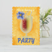 Tropical PARTY uitnodiging (Staand voorkant)