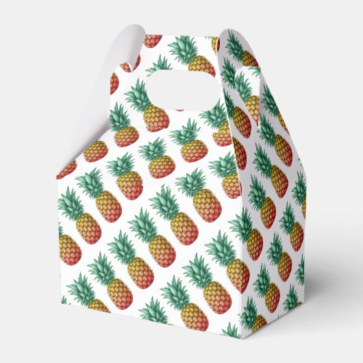 Tropical party with retro pineapple bedankdoosjes (Achterkant)