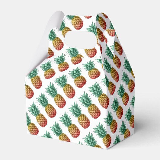 Tropical party with retro pineapple bedankdoosjes (Voorkant Zijde)