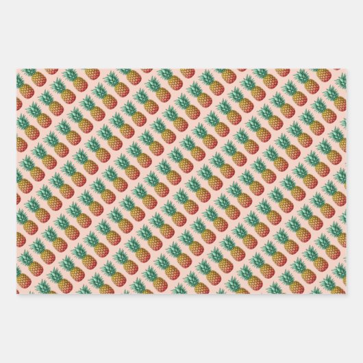 Tropical party with retro pineapple inpakpapier vel (Voorkant 3)