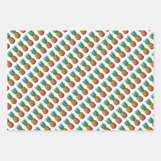 Tropical party with retro pineapple inpakpapier vel (Voorkant 2)