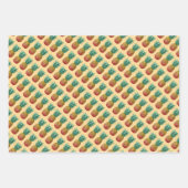 Tropical party with retro pineapple inpakpapier vel (Voorkant)