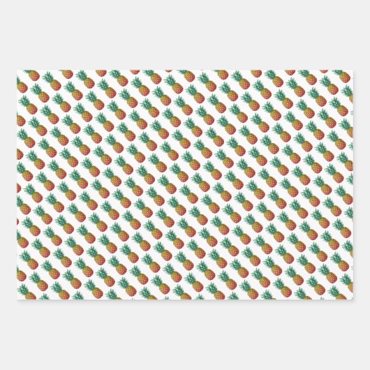 Tropical party with retro pineapple inpakpapier vel (Voorkant 3)