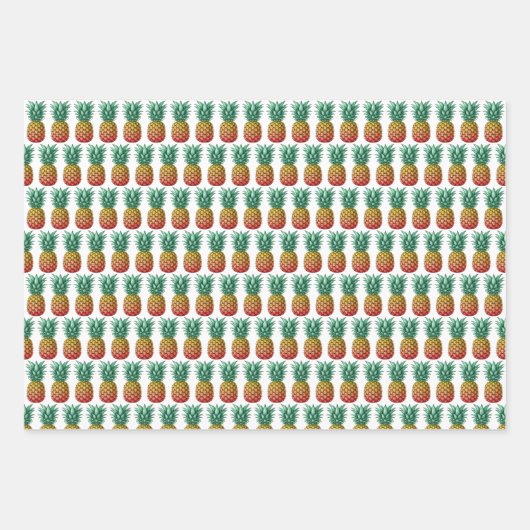 Tropical party with retro pineapple inpakpapier vel (Voorkant 2)